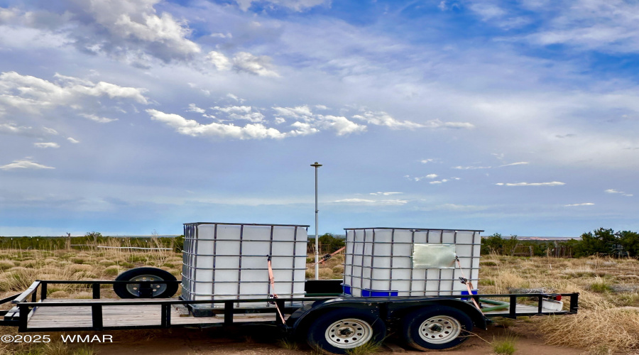 Trailer w/ water totes