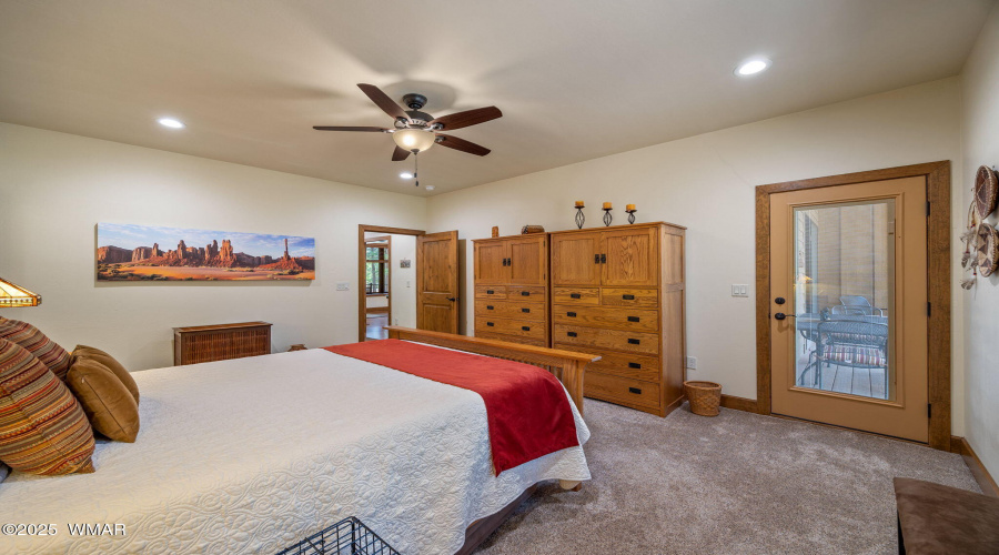 Primary Bedroom with Door to Back Deck