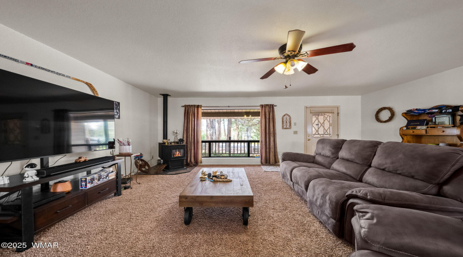 Pellet Stove In Living Area