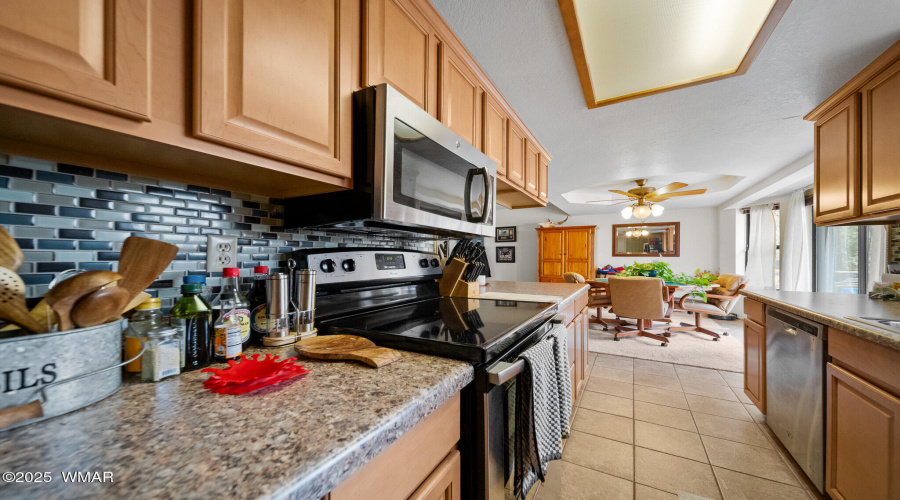 Kitchen View and Cabinets