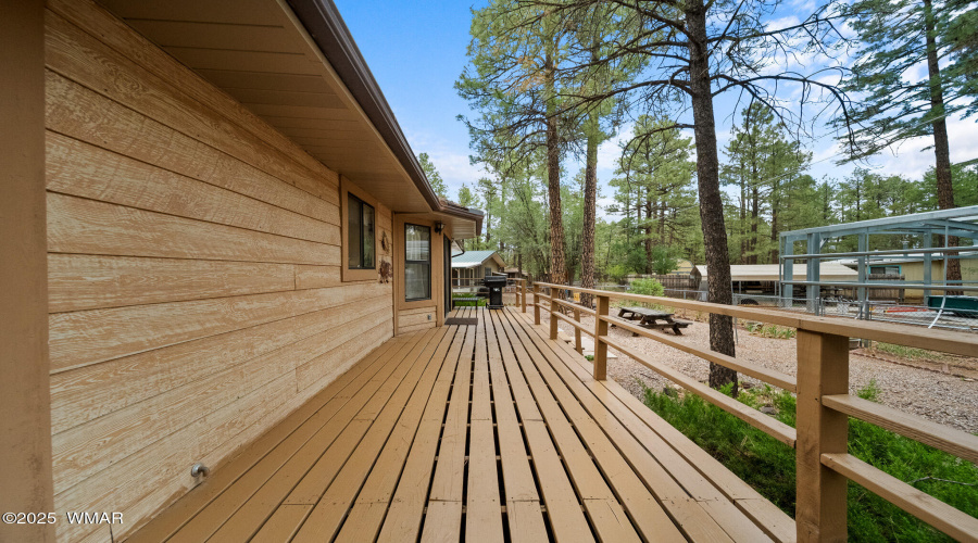Partially Covered Back Deck