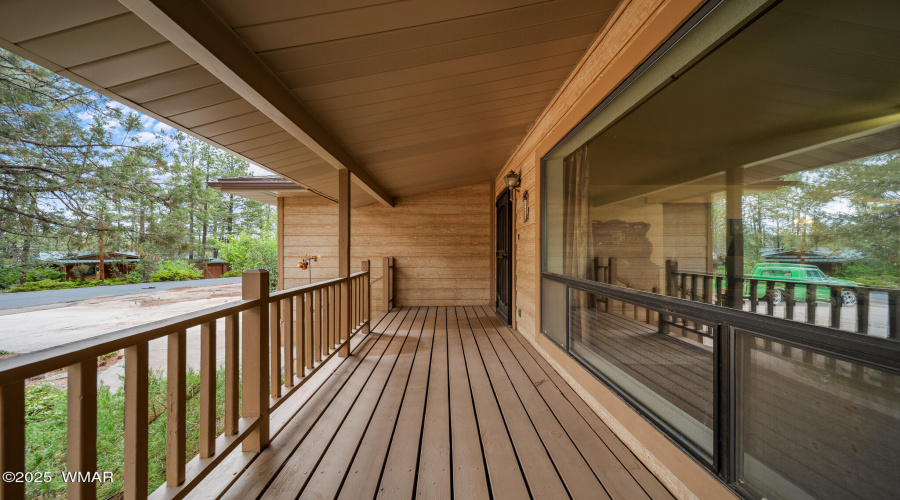 Large Covered Front Deck
