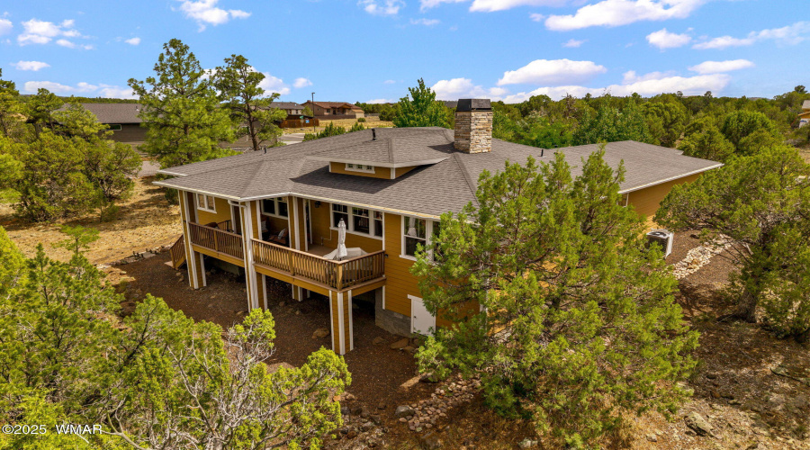 Aerial View of Back of Home