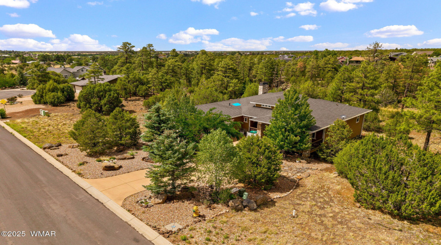Aerial View of fRont of Home