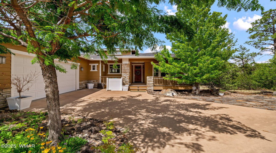 Landscaped yard