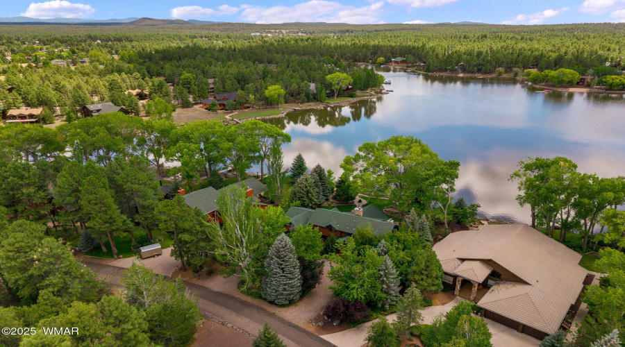 Aerial of Neighborhood and Rainbow Lake