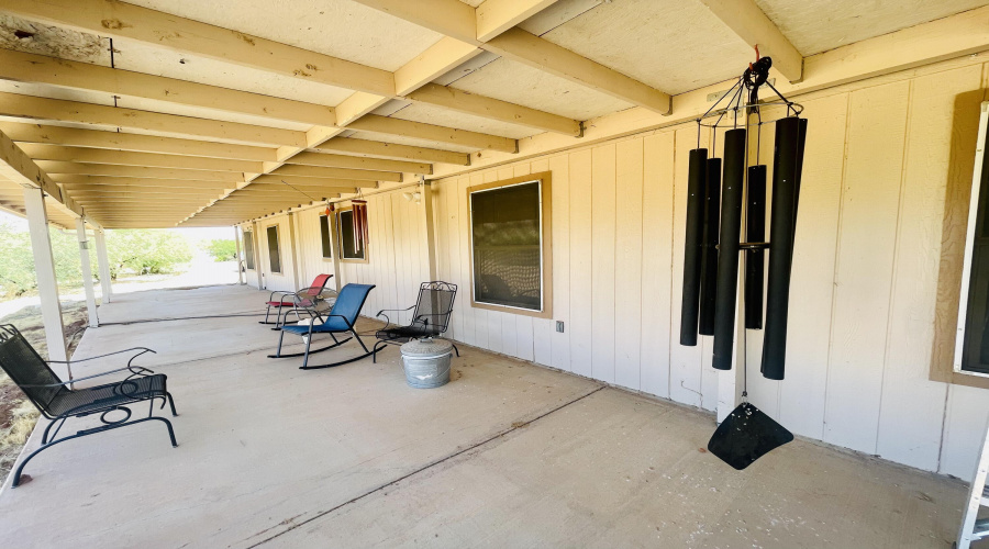 Full length front patio