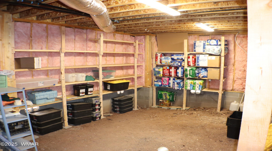 Lots of built-in shelving