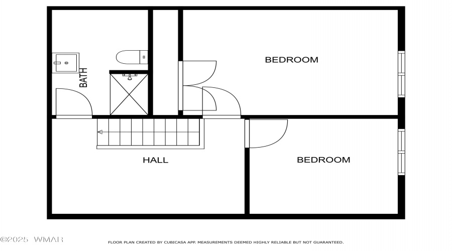 Upstairs floor plan