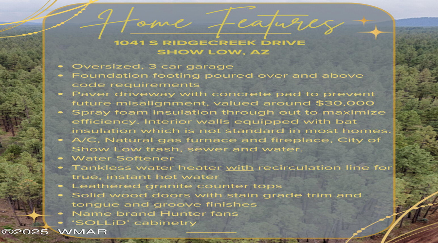 HOME FEATURES Ridgecreek Drive