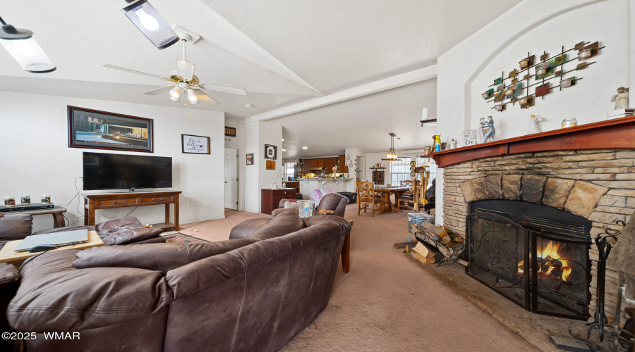 Living Room with Fire Place