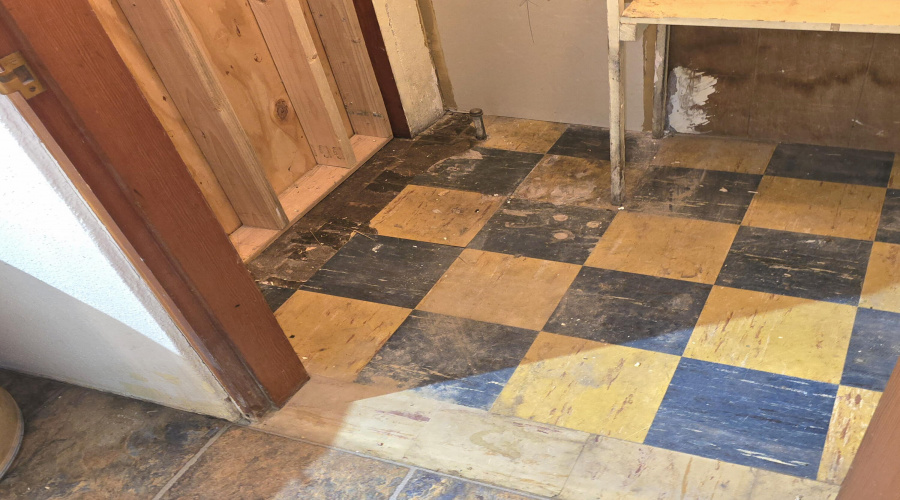 Old Tile Floor Covering