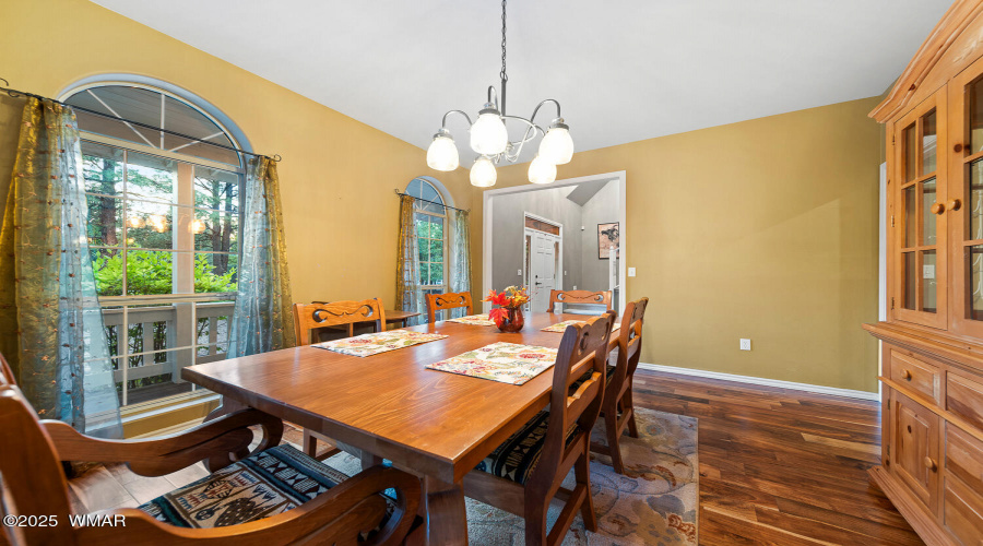 H dining room view to front entry