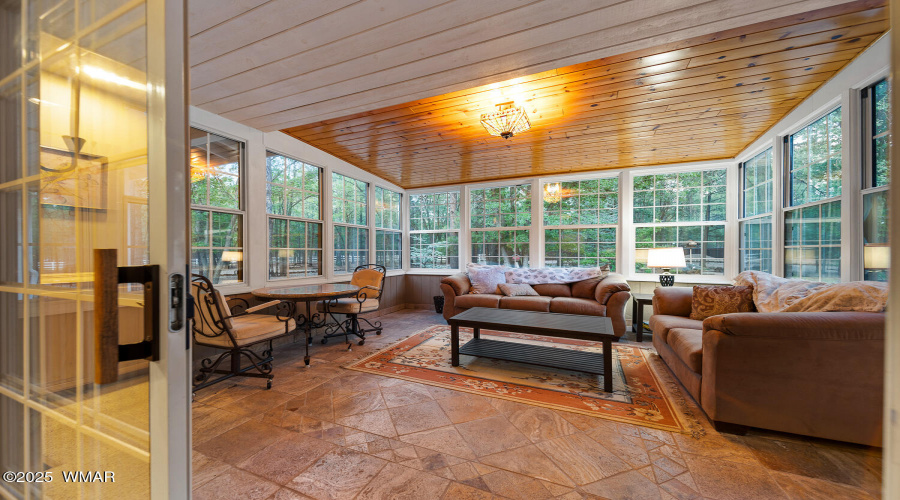 H sunroom off living room