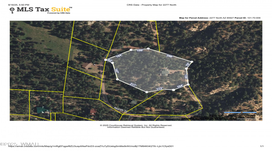 AERIAL MAP 2 N2277, NUTRIOSO AZ