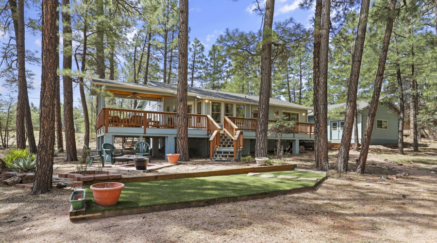 Back yard with turf