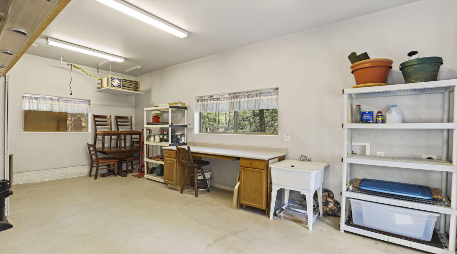 Work space in garage