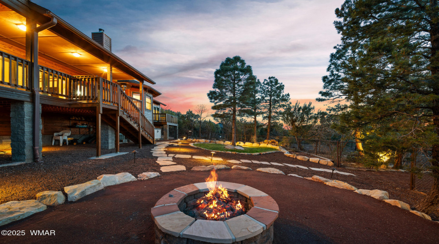 Firepit in Backyard