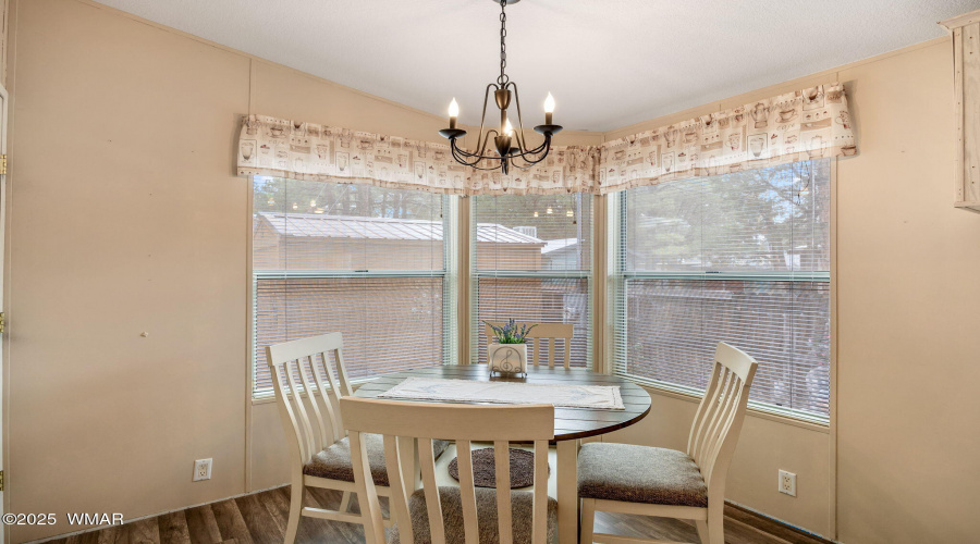Kitchen dining with views