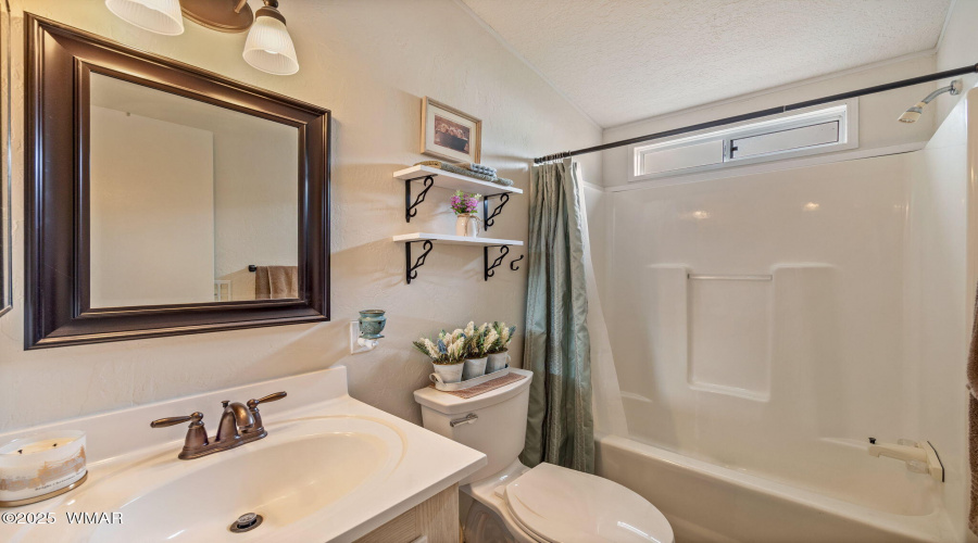 Guest bath with shower/ tub