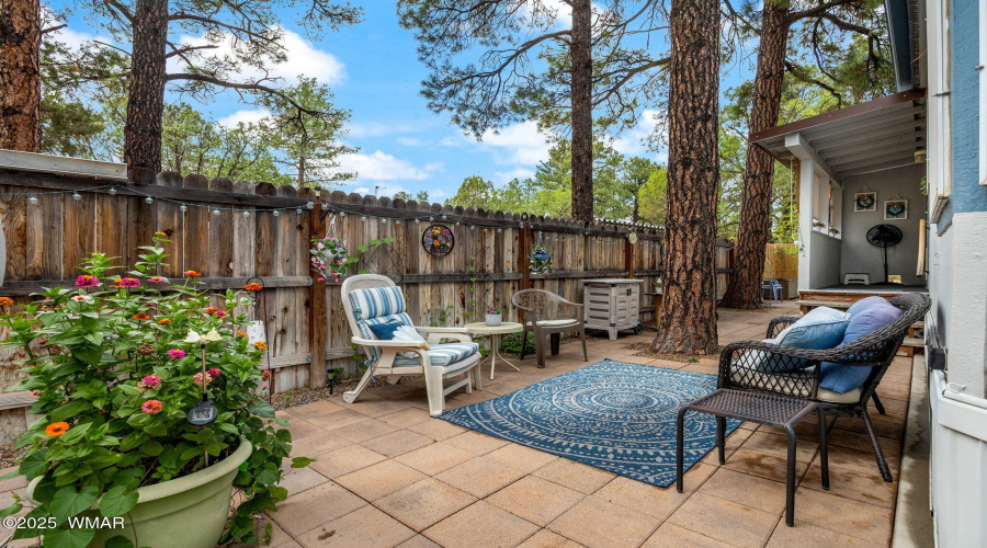 Fully fenced back yard