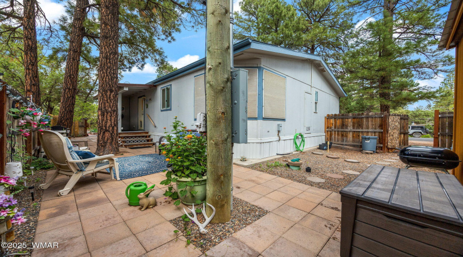 Back yard facing home