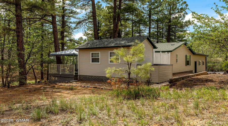 Rear view from additional acreage