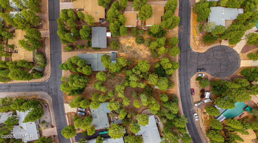 Aerial View of home plus 3 lots