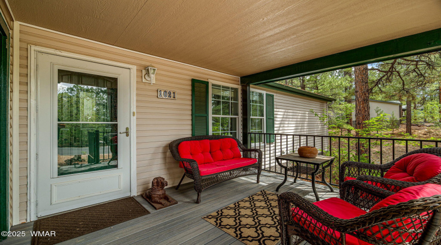 Covered front deck