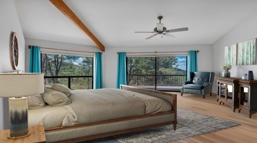Virtually Staged Primary Bedroom