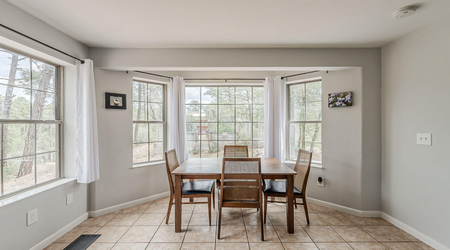 Eat in dinning space with lots of light