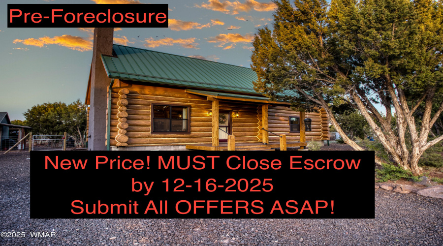 Full Log Cabin on 8+ Acres Under $500k!