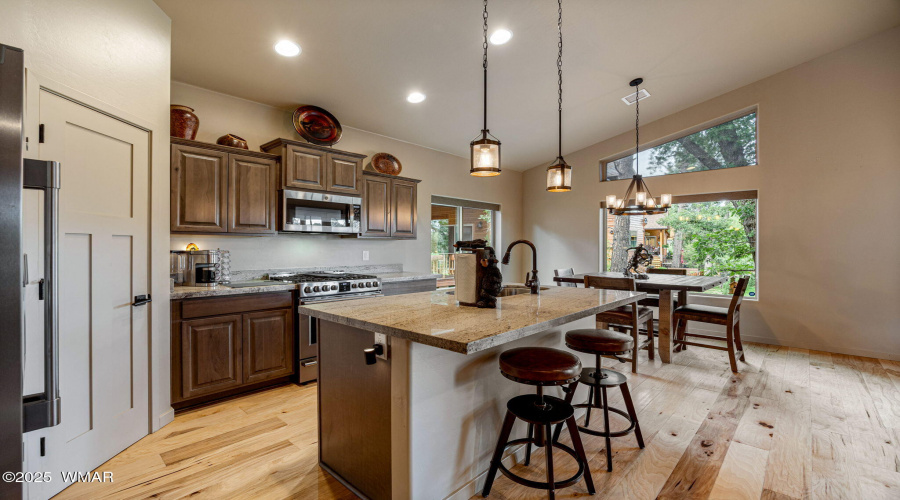 Kitchen bar with granite counters