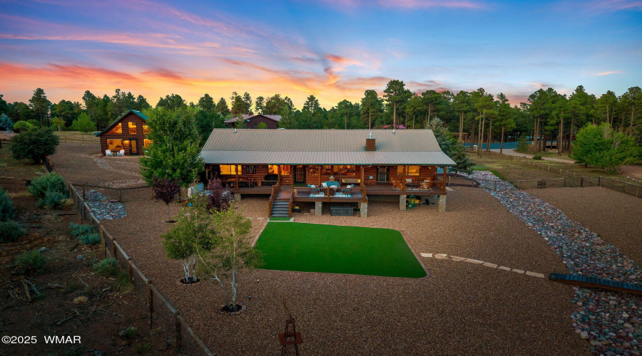 AERIAL VIEW AT SUNSET