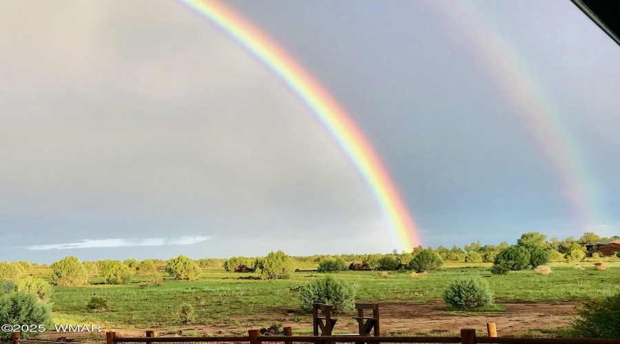 DOUBLE RAINBOW FROM THE BACK DECK