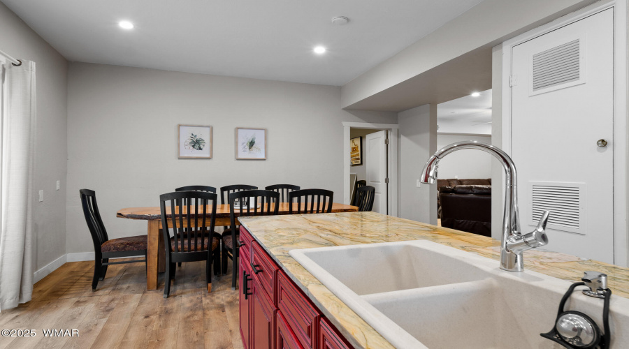 Kitchen Island and Dining Area
