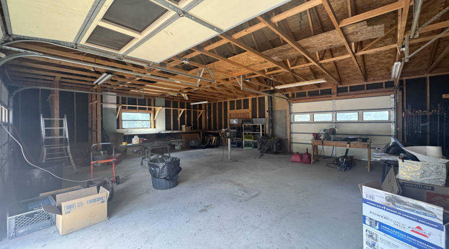Inside garage