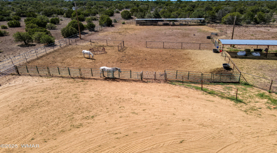 Aerial View of Corrals