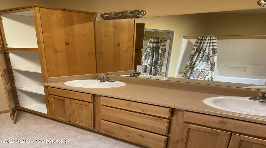 Upstairs double vanity