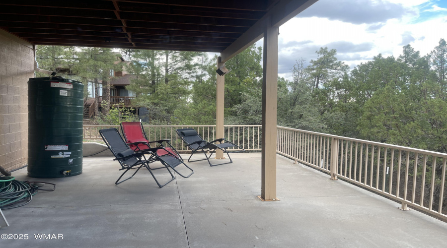 200 Gal Water Tank on Patio