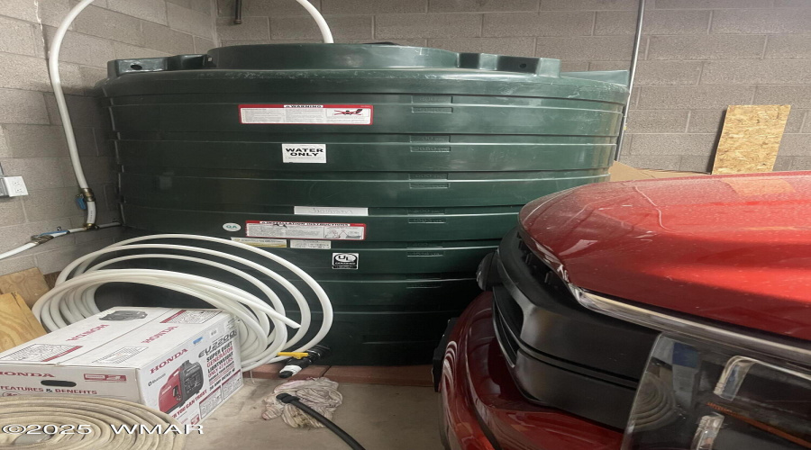 800 Gal Water Tank in Garage