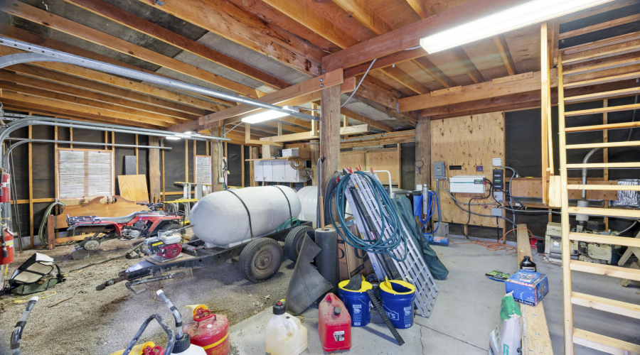 Inside garage