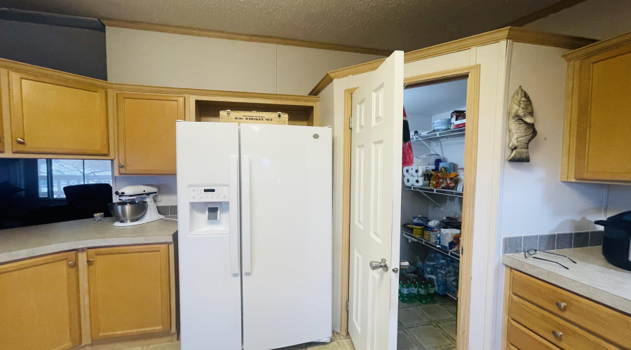 New refrigerator.  Pantry