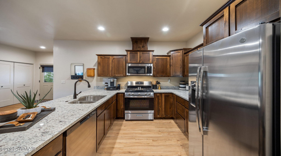 Stainless Steel Appliances in Kitchen