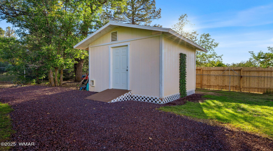 Utility Shed in Backyard