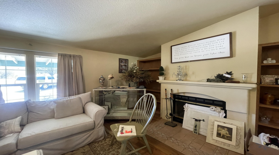 Living room fireplace