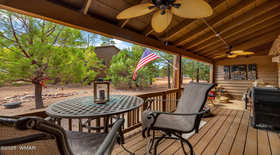Oversized covered back deck