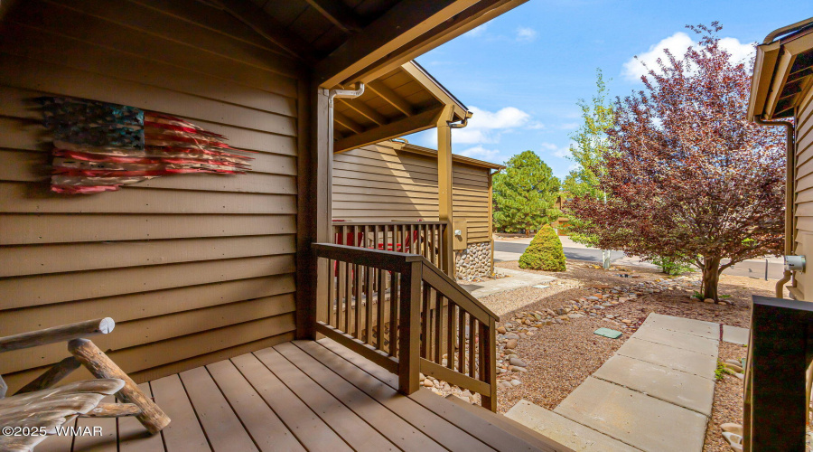 Front covered deck