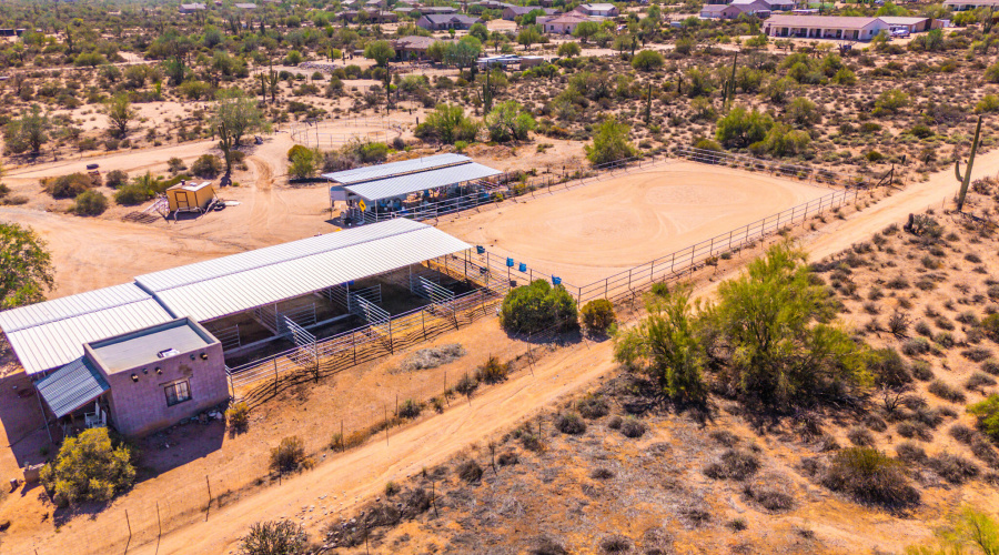 Two barns and arena