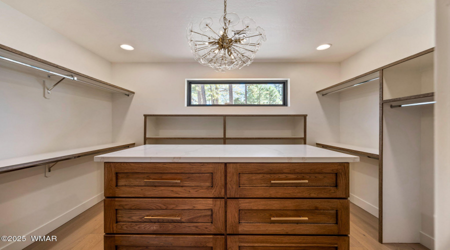 Primary closet with island